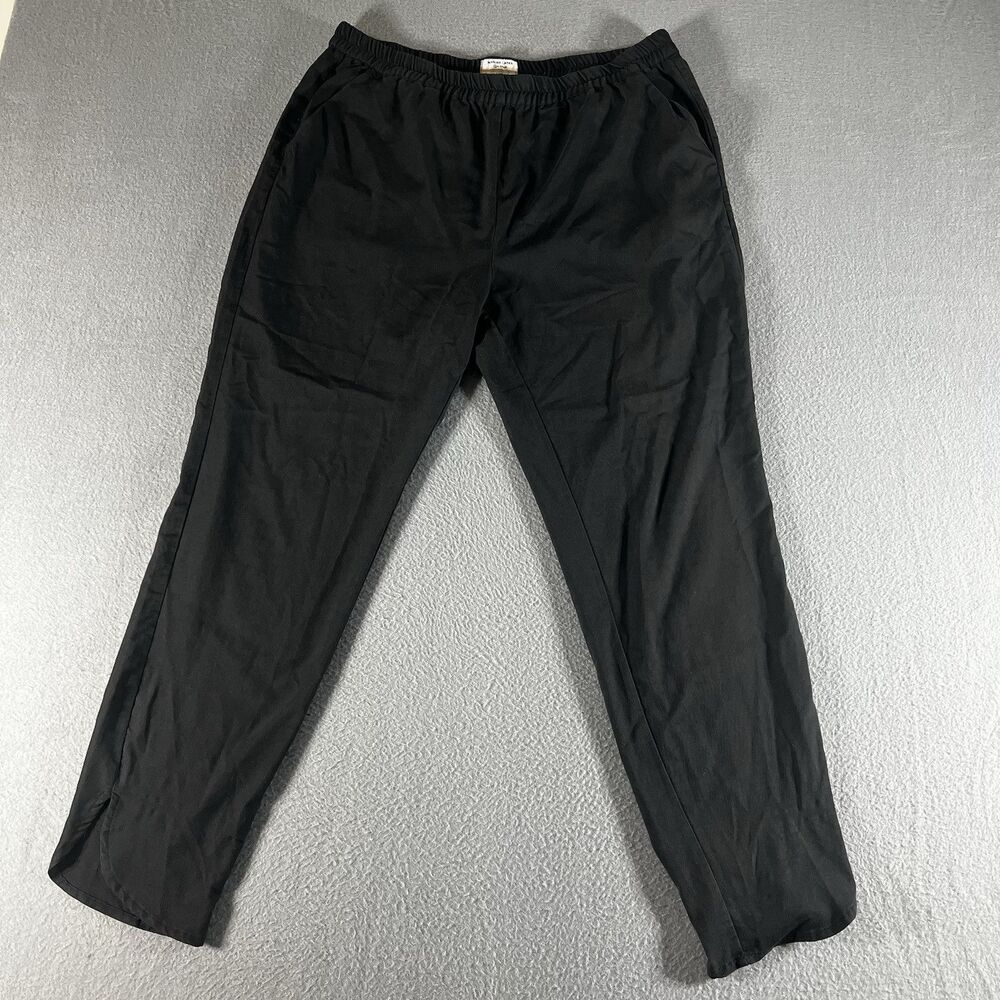 Marine Layer Pants Women's XL Black Re-Spun Allison Pant Dolphin Hem Respun